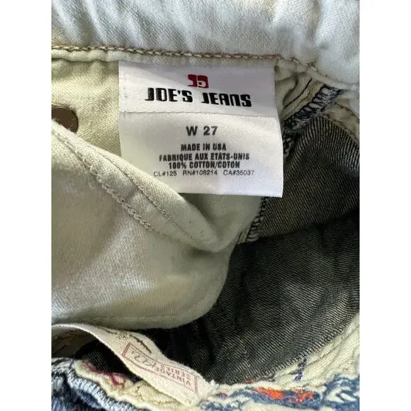 Joe's Jeans Vintage 1971 Sz 27 Bootcut Embroidered Pockets Distressed - Picture 4 of 9